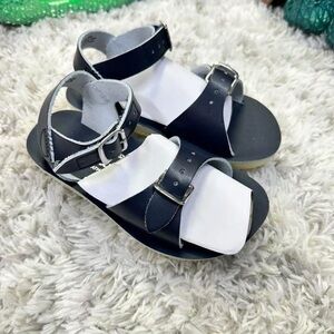 Kids Sun San Surfer Black Sandals